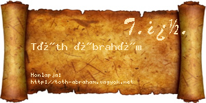 Tóth Ábrahám névjegykártya