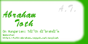 abraham toth business card
